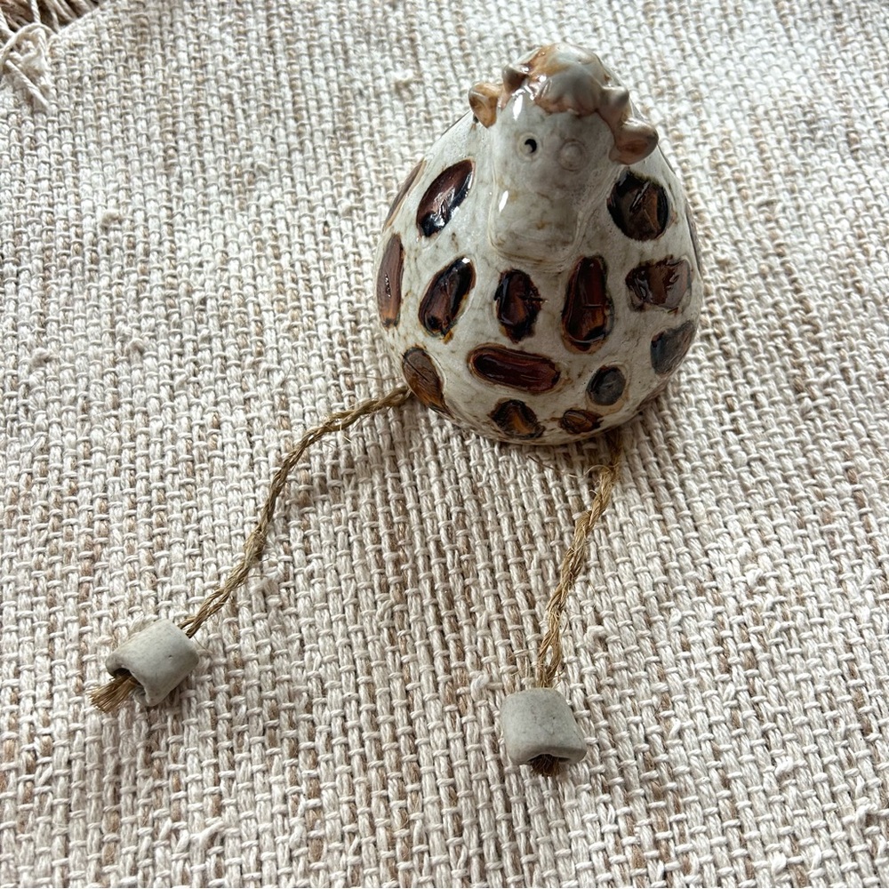 Handmade Ceramic Cow With Dangle Legs